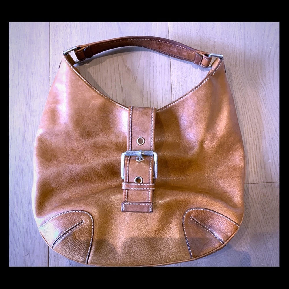 Michael Kors vintage luggage leather hobo bag